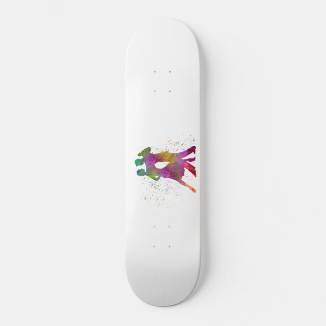 Dancing Couple in Watercolor Skateboard (Front)