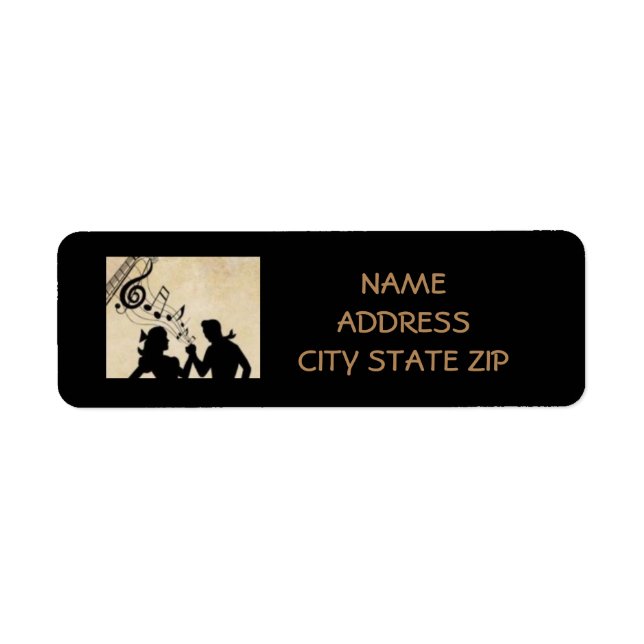 ***DANCING COUPLE*** RETURN ADDRESS LABEL (Front)
