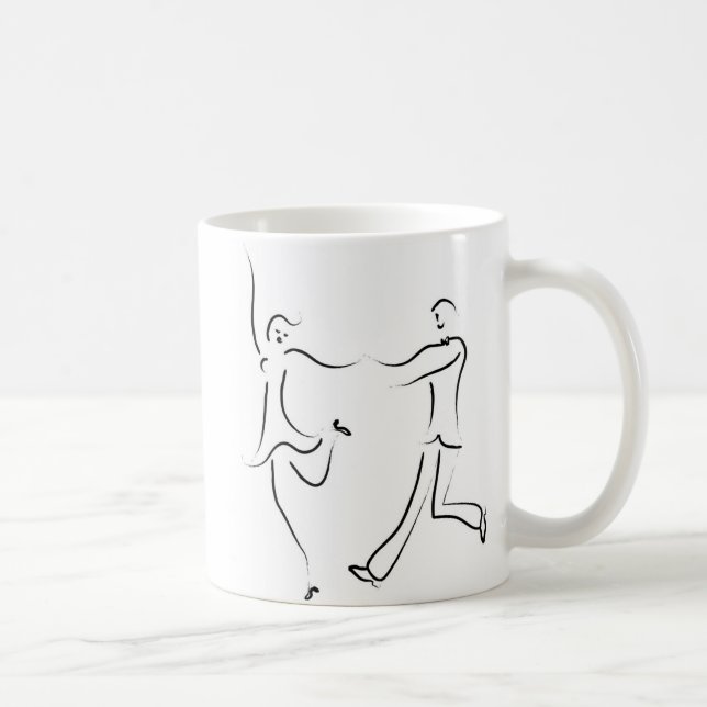 Dancing Couple Sketch Coffee Mug (Right)