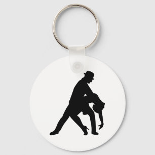 Dancing couple tango keychain