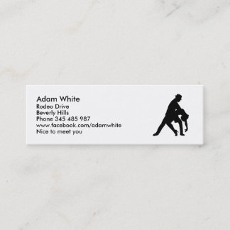 Dancing couple tango mini business card