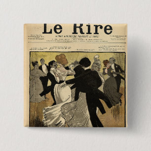 Dancing Couples 2 Inch Square Button