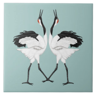 Dancing Cranes Tile