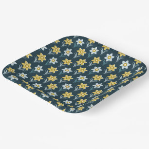 Dancing daffodil paper plate