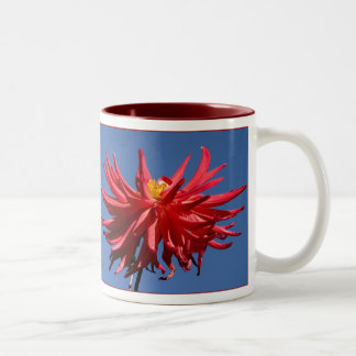 Dancing Dahlias Two-Tone Coffee Mug