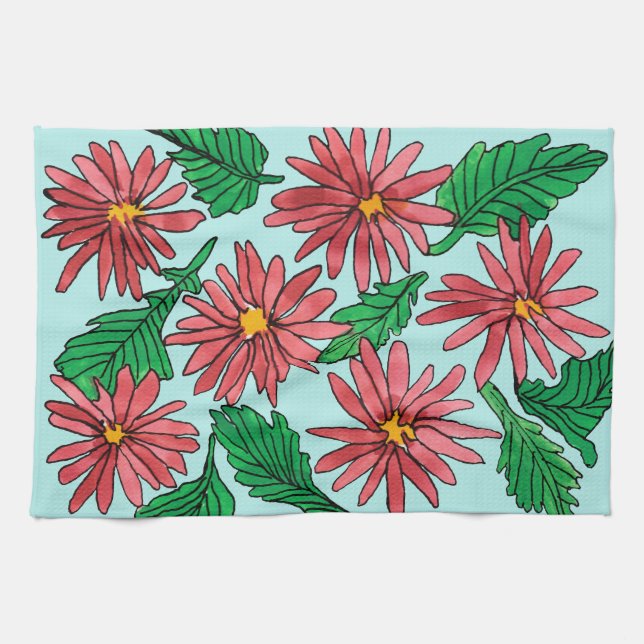 Dancing Daisies Kitchen Towel (Horizontal)
