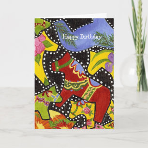 Dancing Dala Hors Carte d'anniversaire