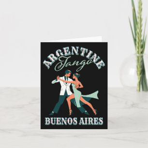 Dancing Dancer Performing Argentine Tango Buenos A Card