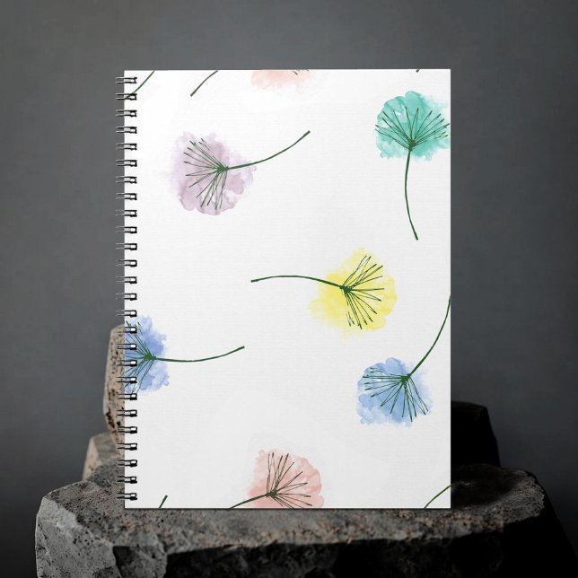 Dancing Dandelions | Watercolor Floral Pattern Notebook (Creator Uploaded)