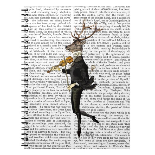Dancing Deer with Violin Notebook (Front)