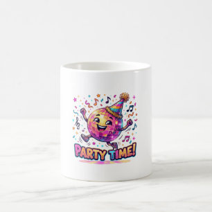 Dancing Disco Ball Birthday Party Time Cute Funny Coffee Mug