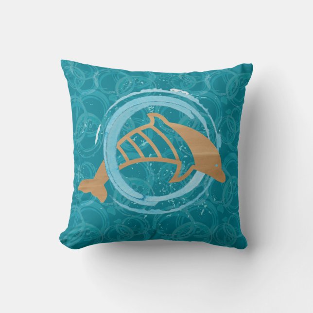 Dancing dolphin pillow (Front)