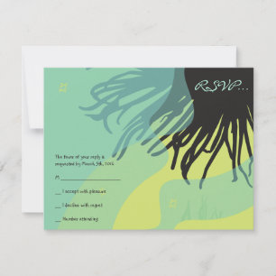 DANCING DOLPHINS Bat Mitzvah Reply Card