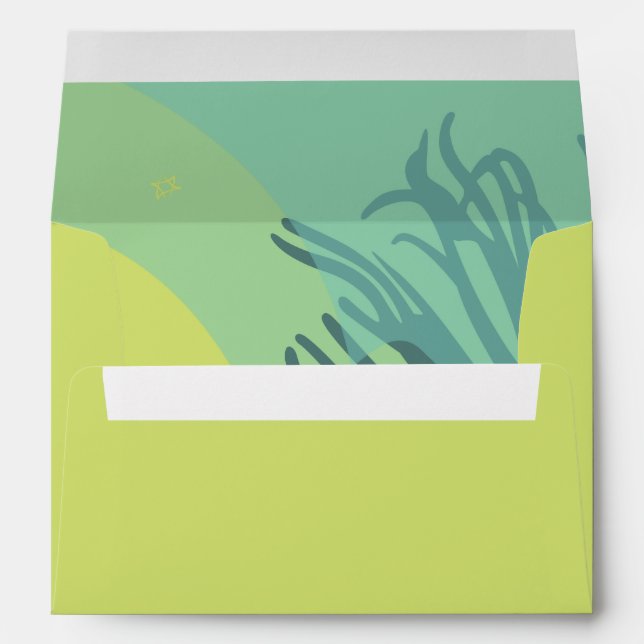 DANCING DOLPHINS Customizable Envelope Neon (Back (Bottom))