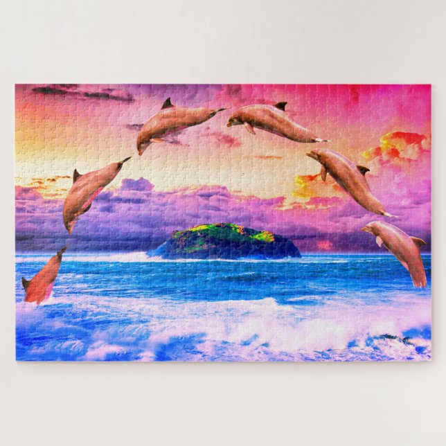 Dancing Dolphins Jigsaw Puzzle (Horizontal)