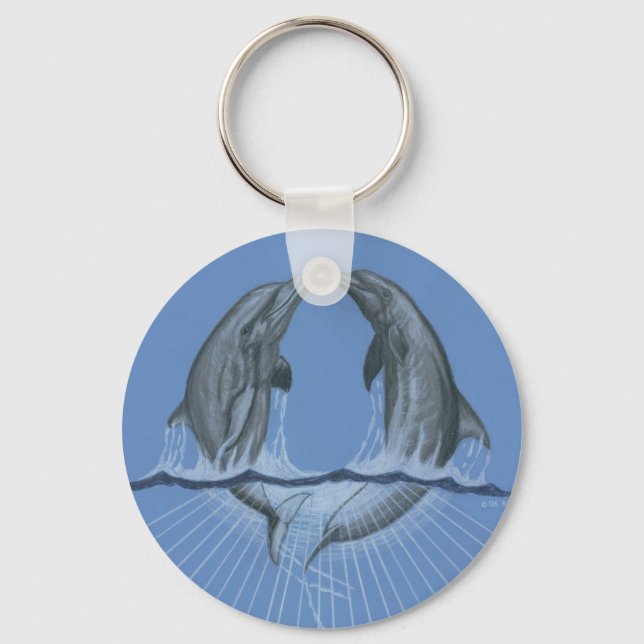 Dancing Dolphins Keychain (Front)