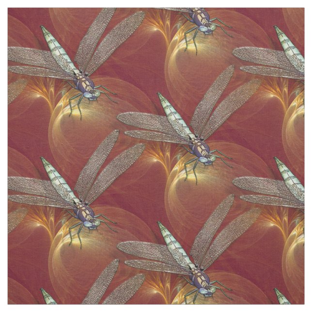 Dancing Dragonflies Fabric (Swatch)