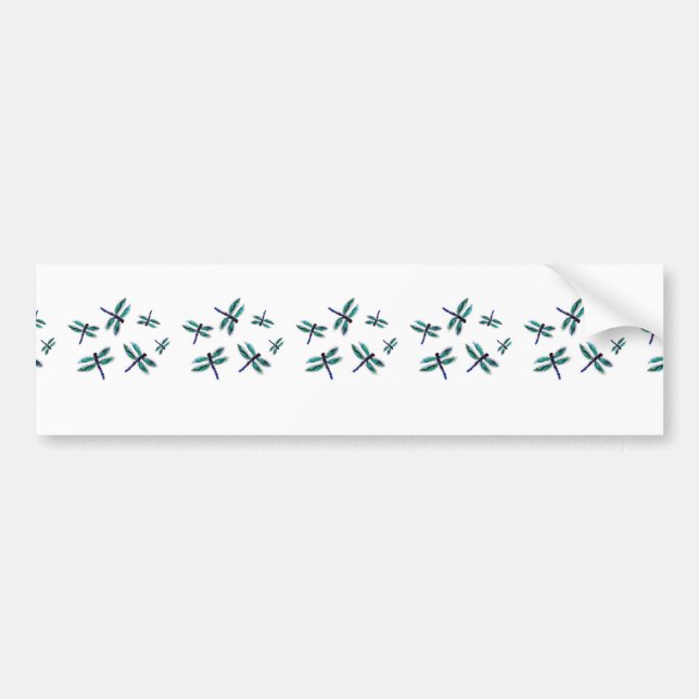 Dancing Dragonfly Art Bumper Sticker (Front)