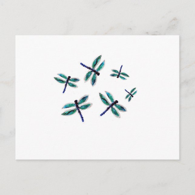 Dancing Dragonfly Art Postcard (Front)