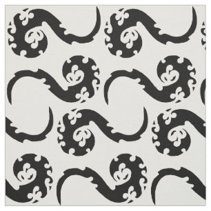 Dancing Dragons Abstract Fabric