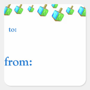 Dancing Dreidels Hanukkah Gift Tags