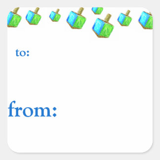 Dancing Dreidels Hanukkah Gift Tags