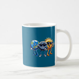 Dancing Earth Moon Sun Funny Total Solar Eclipse 2 Coffee Mug