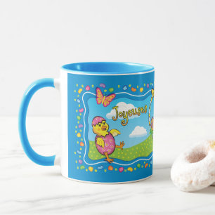 Dancing Easter Basket French Ceramic Mug