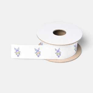 Dancing Easter Bunny Satin Ribbon