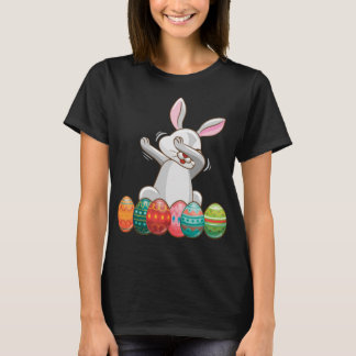 Dancing Easter Day Bunny Funny Rabbit Graphic T-Shirt