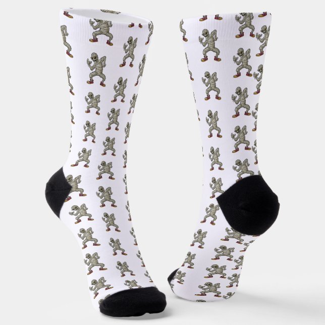 Dancing Egyptian Mummy Socks (Angled)