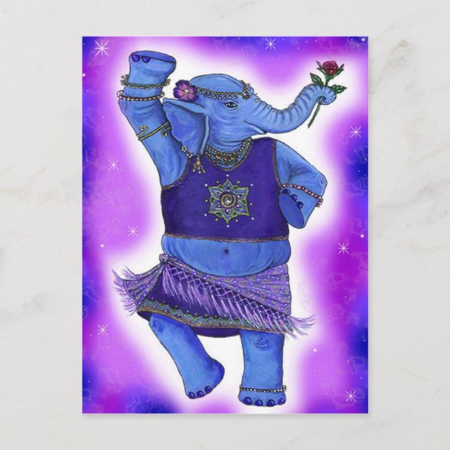 Dancing Elephant Postcards (Front)