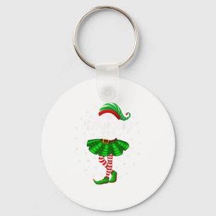 Dancing Elf Christmas Family Matching Women Girls  Keychain
