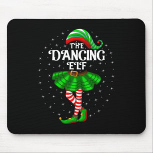Dancing Elf Christmas Family Matching Women Girls Mouse Pad