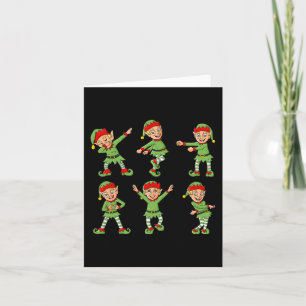 Dancing Elf Dance Challenge Boys Girls Kids Xmas Card