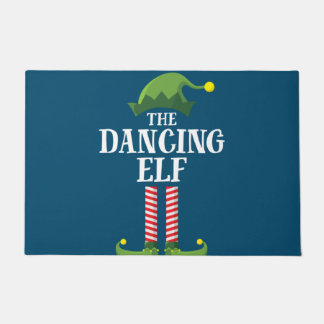 Dancing Elf Matching Family Group Christmas Party Doormat