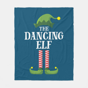 Dancing Elf Matching Family Group Christmas Party Fleece Blanket