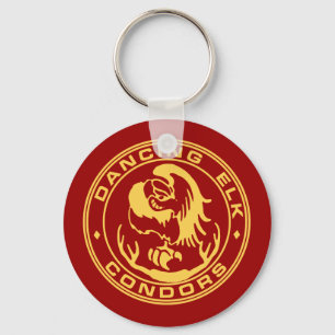 dancing elk condors keychain
