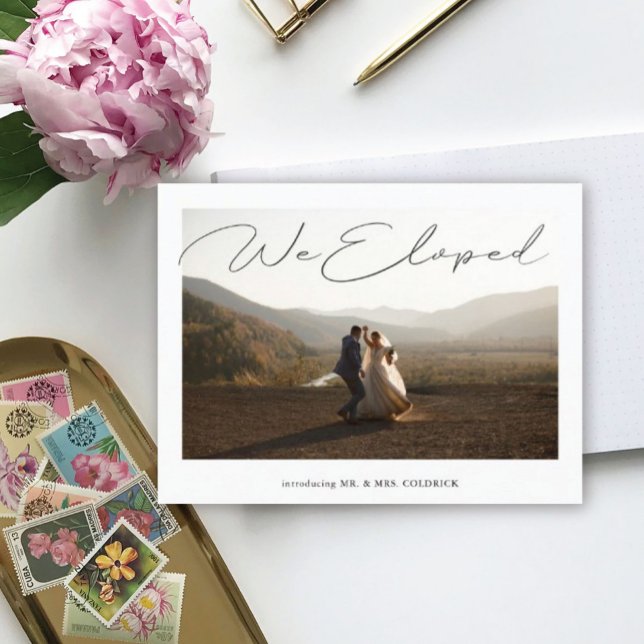 Dancing Elopement Photo Wedding Announcement (Creator Uploaded)