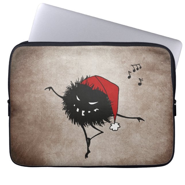 Dancing Evil Christmas Bug Laptop Sleeve (Front)