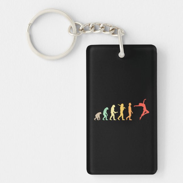 Dancing Evolution For Dancers Keychain (Front)