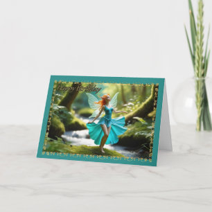 Dancing Fairy by Stream Young Girl's Birthday Card