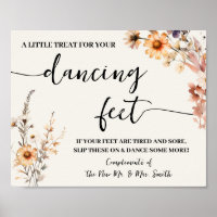 Dancing Feet Flip Flops Wedding Fall Wildflowers