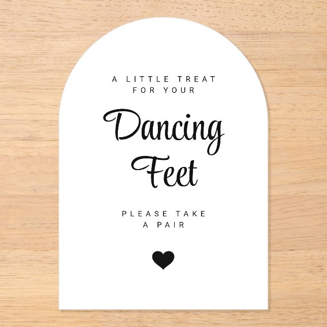 Dancing Feet Sign Wedding Flip Flops Acrylic Invitations (Front)