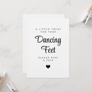 Dancing Feet Sign Wedding Flip Flops Invitation