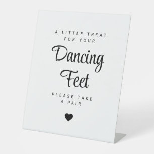 Dancing Feet Sign Wedding Flip Flops Pedestal Sign