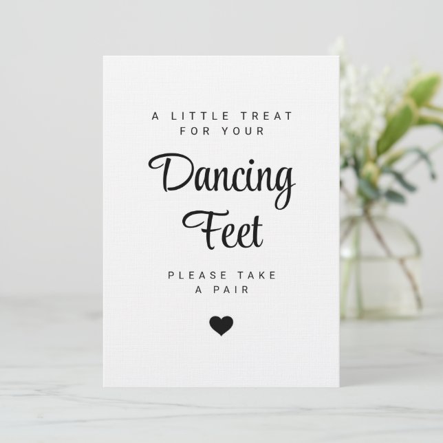 Dancing Feet Wedding Flip Flops Party Invitation (Standing Front)