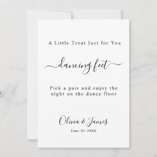 Dancing Feet Wedding Sign Template, Invitation
