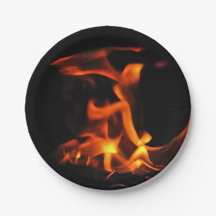 Dancing Fire 7 inch Paper Plate