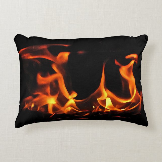 Dancing Fire Accent Pillow (Front)